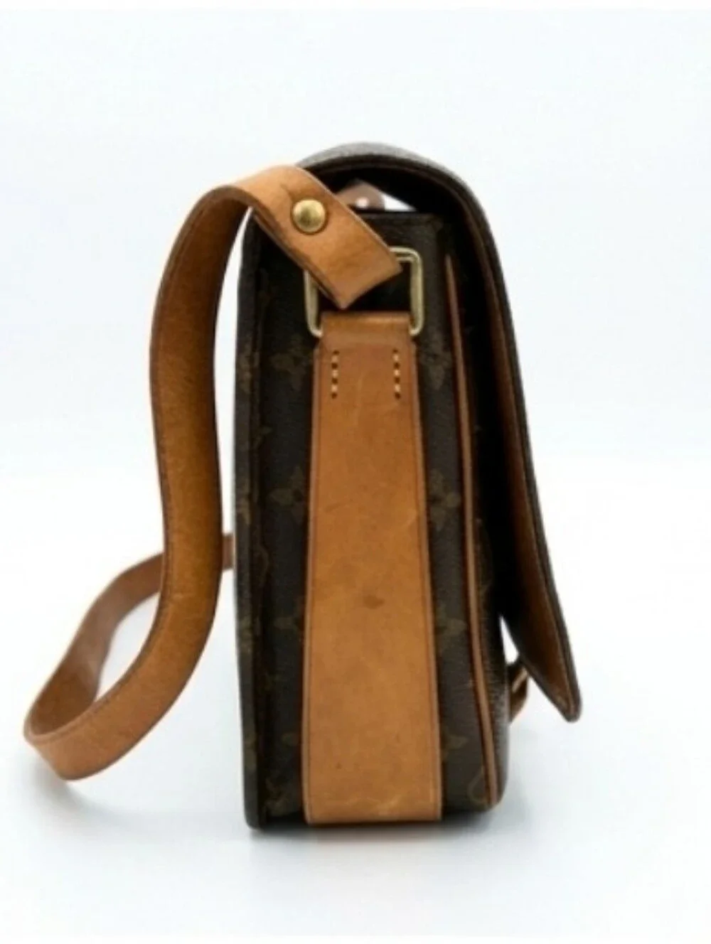 Authentic Vintage Louis Vuitton Monogram Cartouchière Crossbody Bag